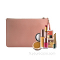 Ensemble de logo personnalisé de conception de logo Femmes Zip Clutch Sac